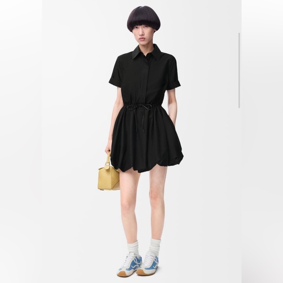 Loewe Black Collared Mini Dress - Picture 2 of 4